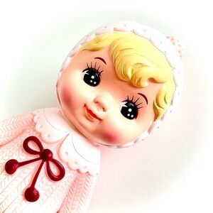 Woodland Retro Doll 8.25” Pink Baby Doll Figurine by Kodama Toy Japan (New)
